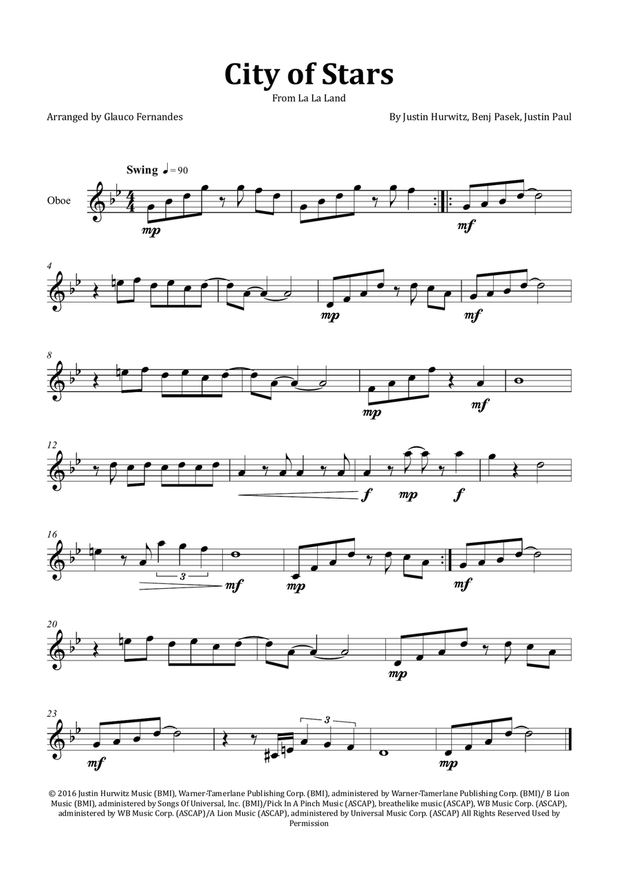 City Of Stars Chamber Music scores gallery preview page 1