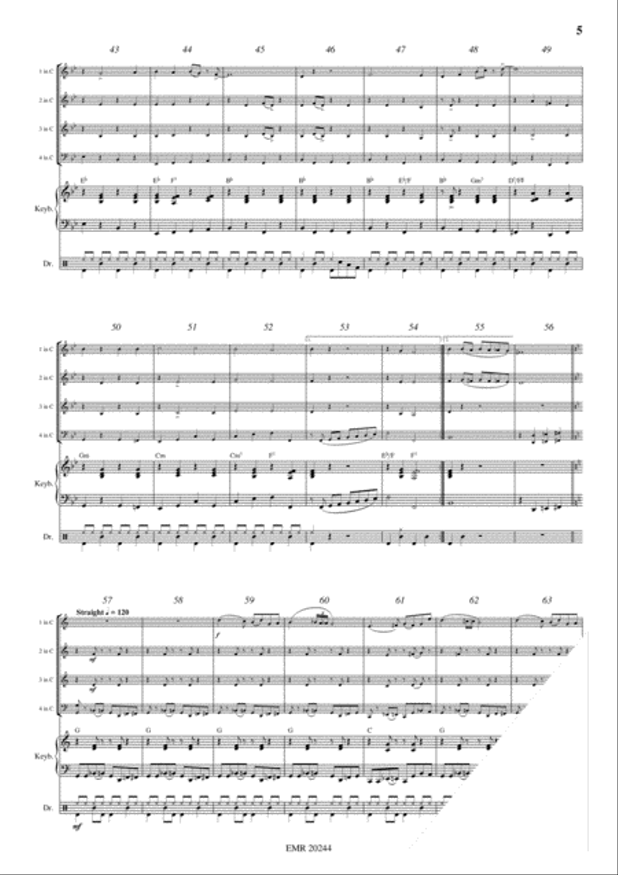 Battle Hymn Of The Republic Brass Ensemble scores gallery preview page 5