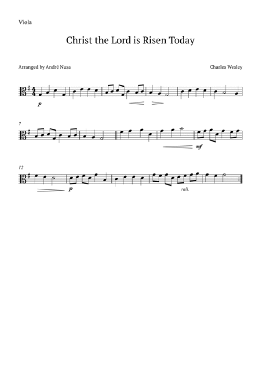 Christ the Lord is Risen Today String Duet scores gallery preview page 2