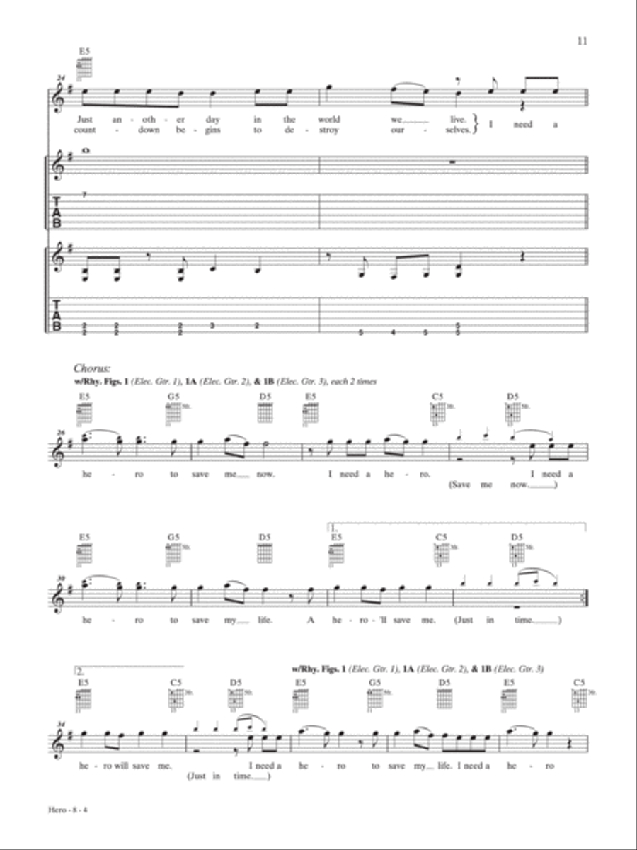 Hero Guitar Tablature scores gallery preview page 4