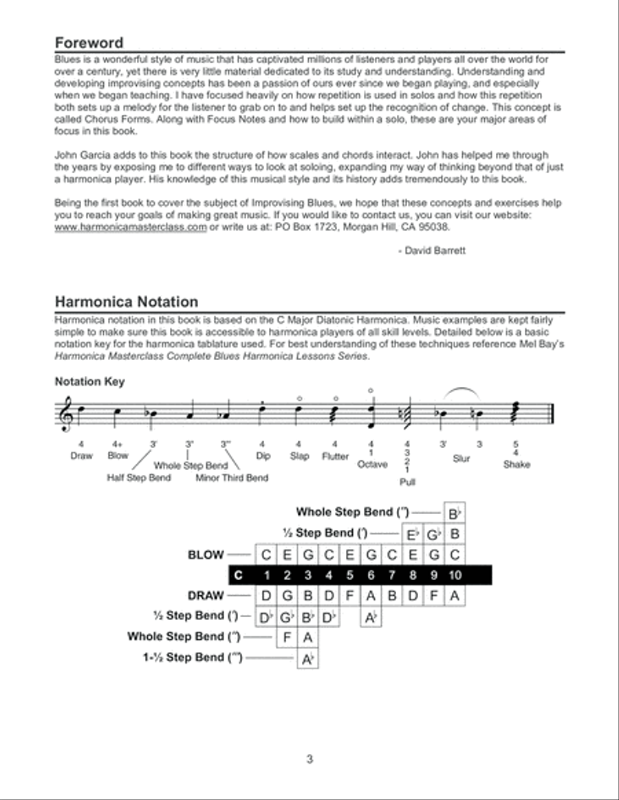 Improvising Blues Harmonica Harmonica scores gallery preview page 4