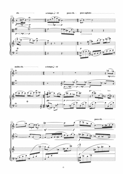 "Veiled Echoes" - for Flute, Viola and Harp [Score & Parts] image number null