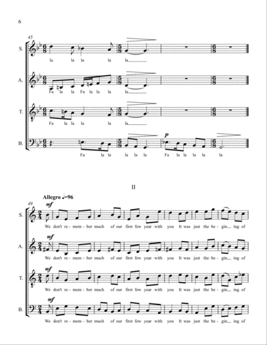 Greeting Card Madrigals 4-Part scores gallery preview page 6