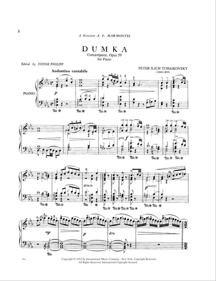Dumka - Concertpiece, Op. 59 Piano Solo scores gallery preview page 2