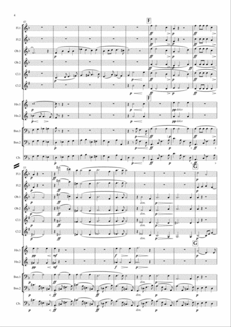 Fauré: Requiem Op.48 (Complete) - symphonic wind/bass Large Ensemble scores gallery preview page 4