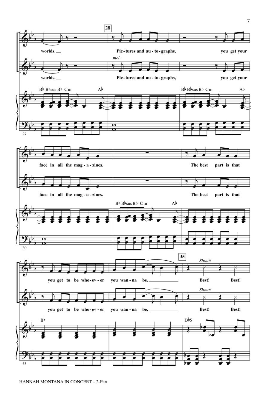 Hannah Montana In Concert 2-Part scores gallery preview page 5