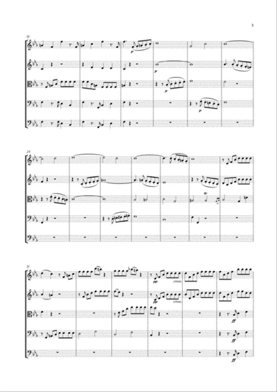Mendelssohn - String Symphony No.6 in E flat major, MWV N 6 String Orchestra scores gallery preview page 3