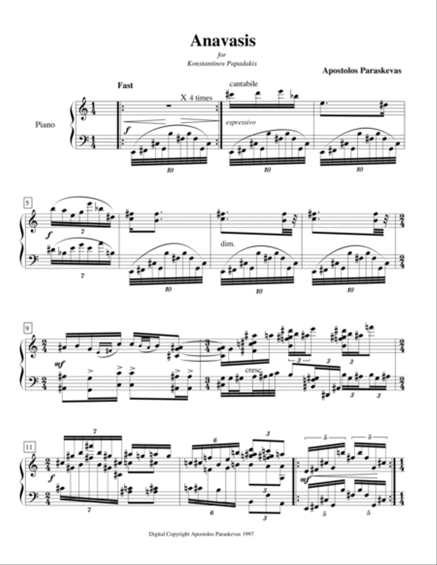 Anavasis Piano Solo scores gallery preview page 3