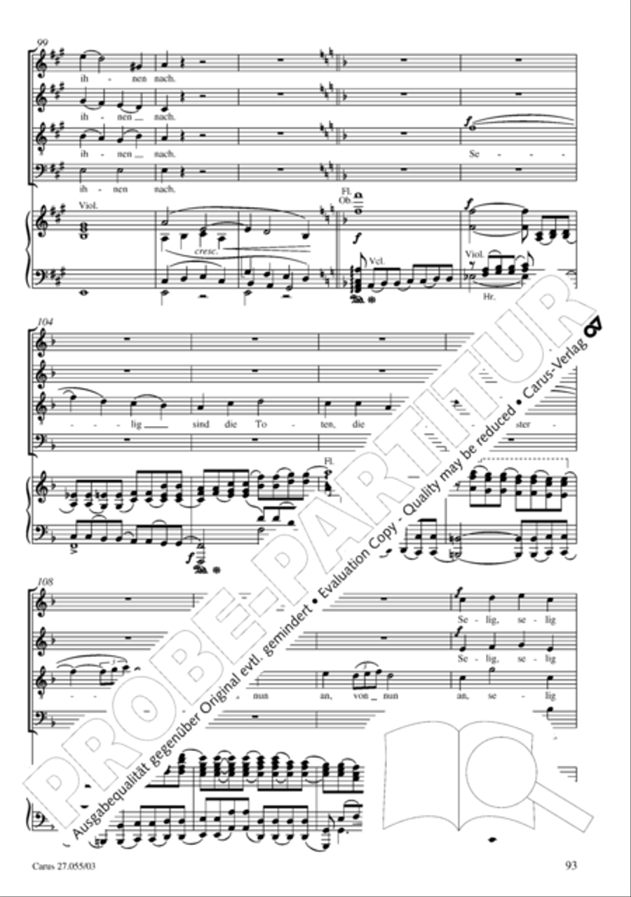 Ein Deutsches Requiem (German Requiem) 4-Part scores gallery preview page 96