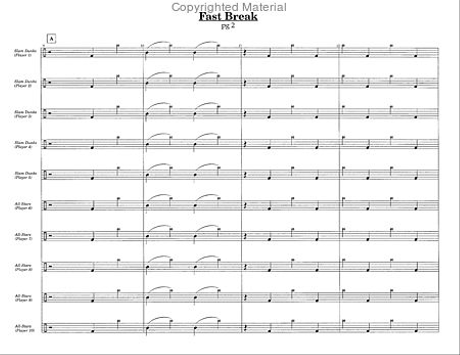 Fast Break Percussion Ensemble scores gallery preview page 3