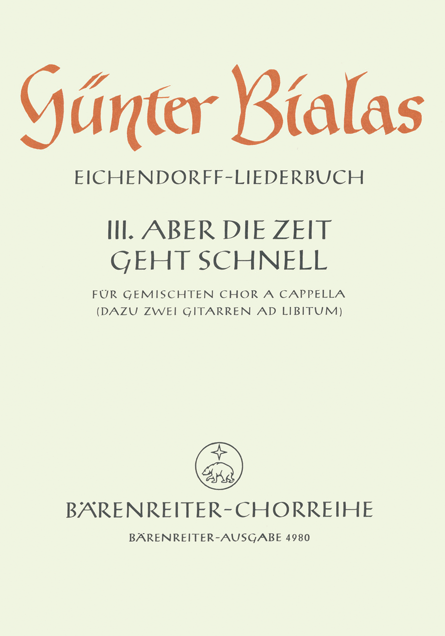 Aber die Zeit geht schnell for Mixed Choir 4-Part scores gallery preview page 1