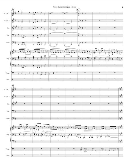 Pièce Symphonique, Finale from Organ Symphony No. 1 (for Organ, Brass Quintet and Percussion) image number null