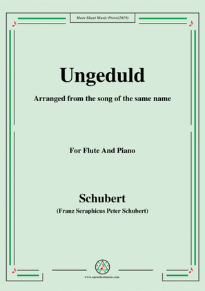 Book cover for Schubert-Ungeduld,for Flute and Piano