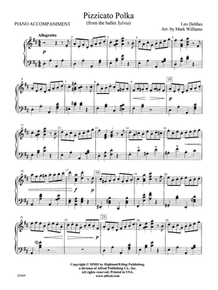 Pizzicato Polka (from the ballet Sylvia): Piano Accompaniment