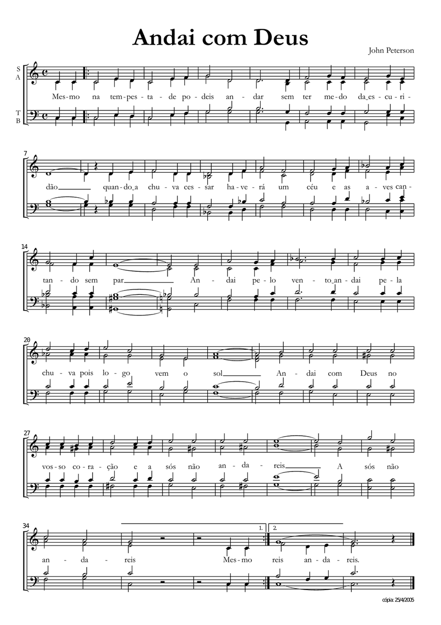 Andai Com Deus Andai Com Deus 4-Part scores gallery preview page 1