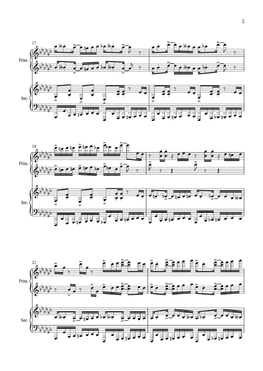 Boogie Cat 1 Piano, 4-Hands scores gallery preview page 4
