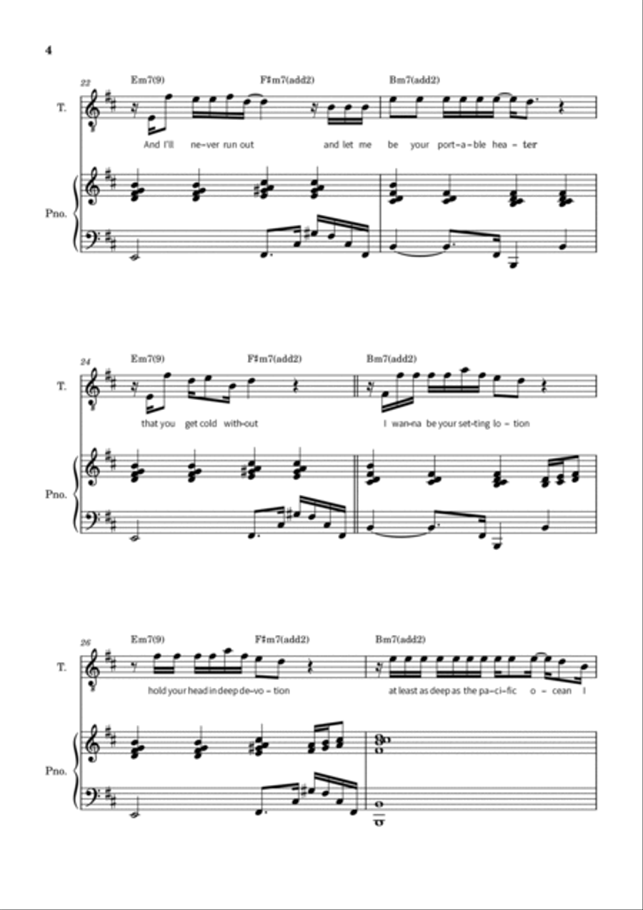 I Wanna Be Yours Voice scores gallery preview page 4