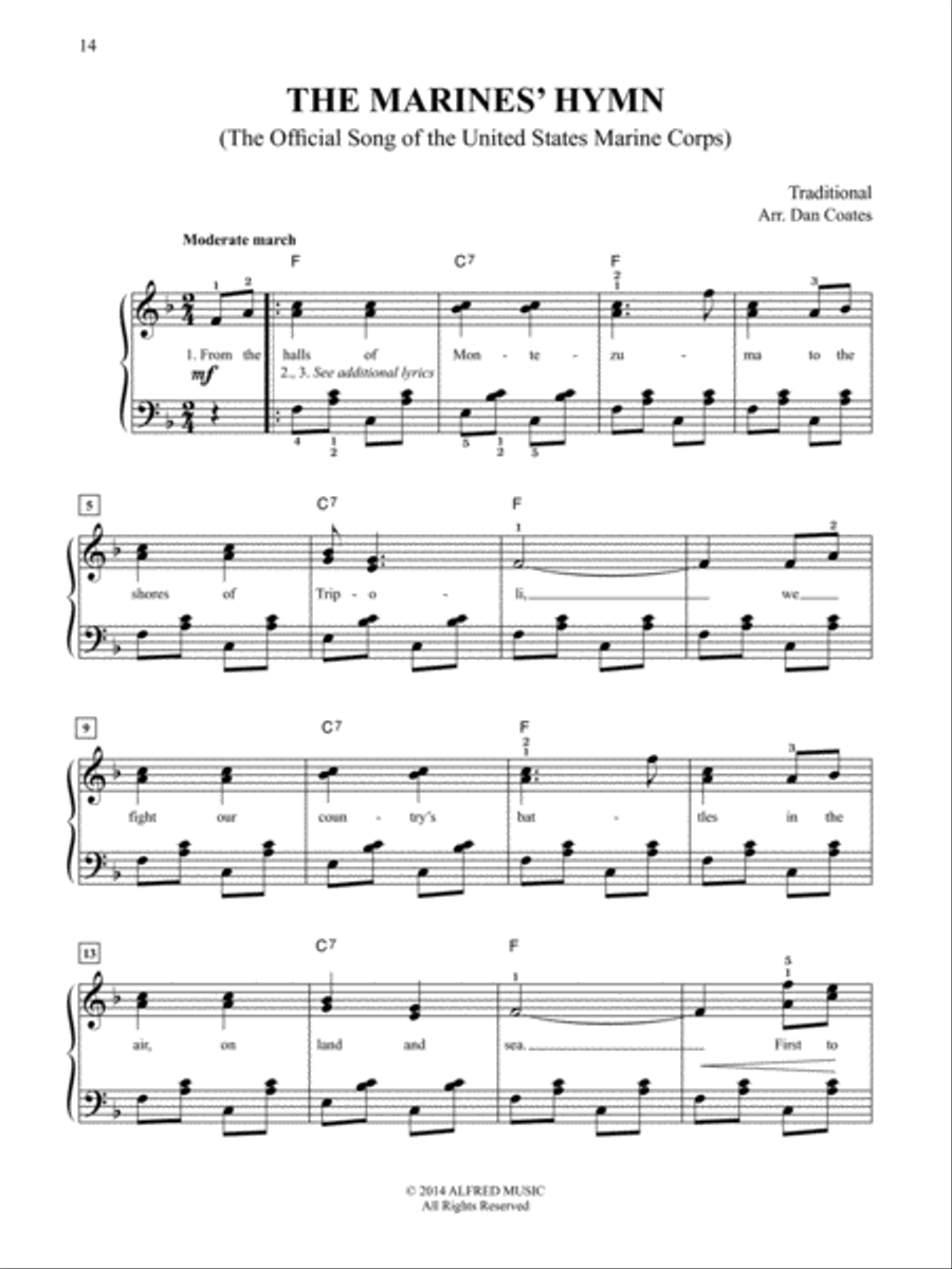 Top-Requested Patriotic Sheet Music Easy Piano scores gallery preview page 8