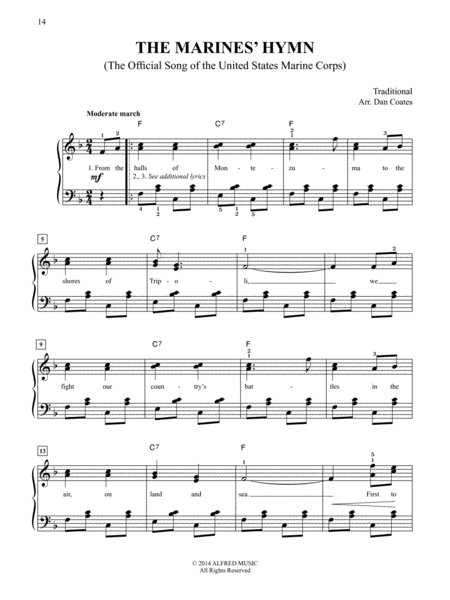 Top-Requested Patriotic Sheet Music by Dan Coates Easy Piano - Sheet Music