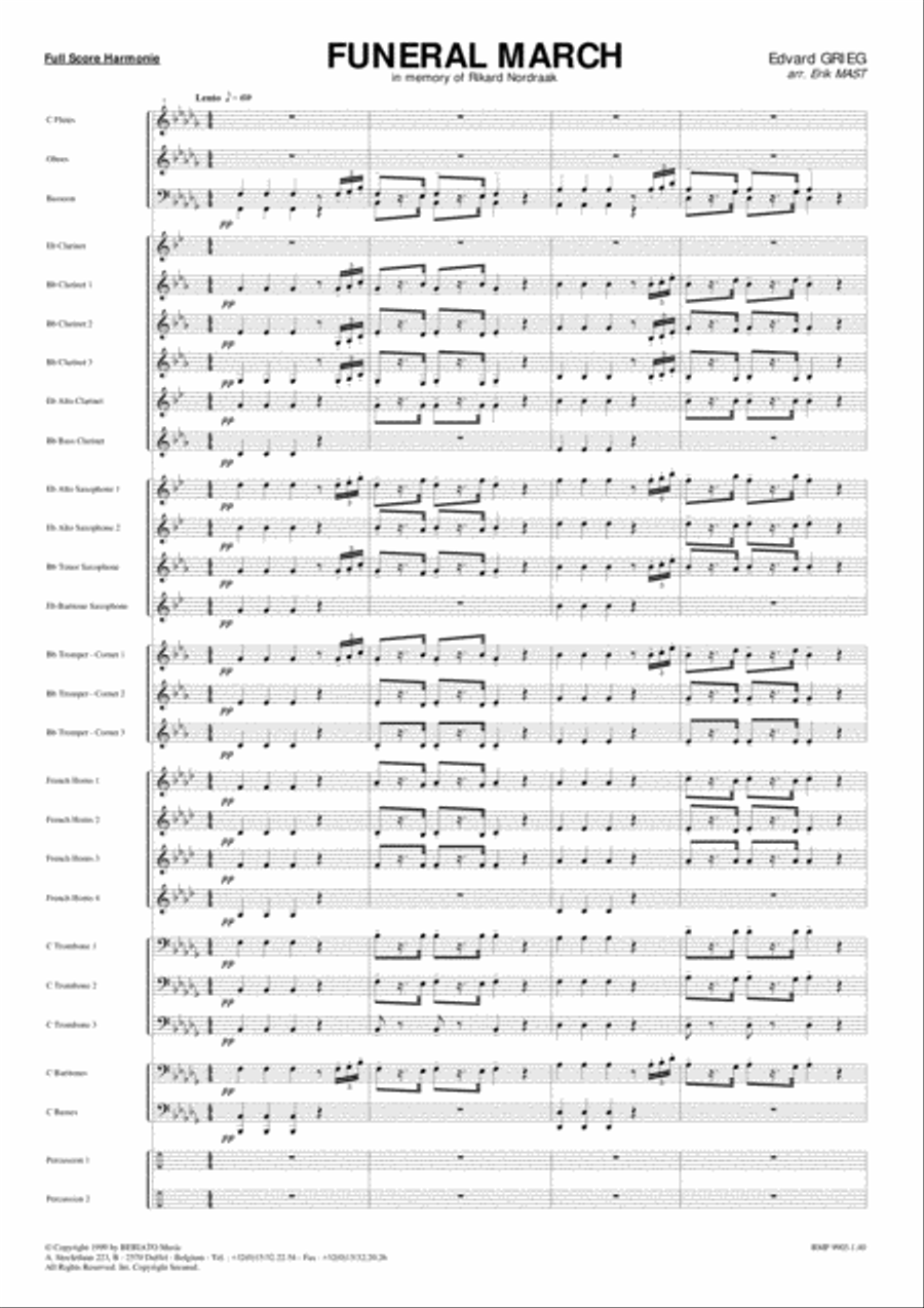 Funeral March Fanfare Band scores gallery preview page 2