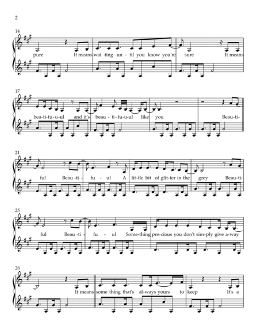 It Means Beautiful Piano, Vocal, Guitar scores gallery preview page 2