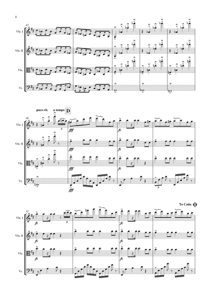 Wedding-Day at Troldhaugen (from "Lyric Pieces") (Edvard Grieg) - String Quartet image number null
