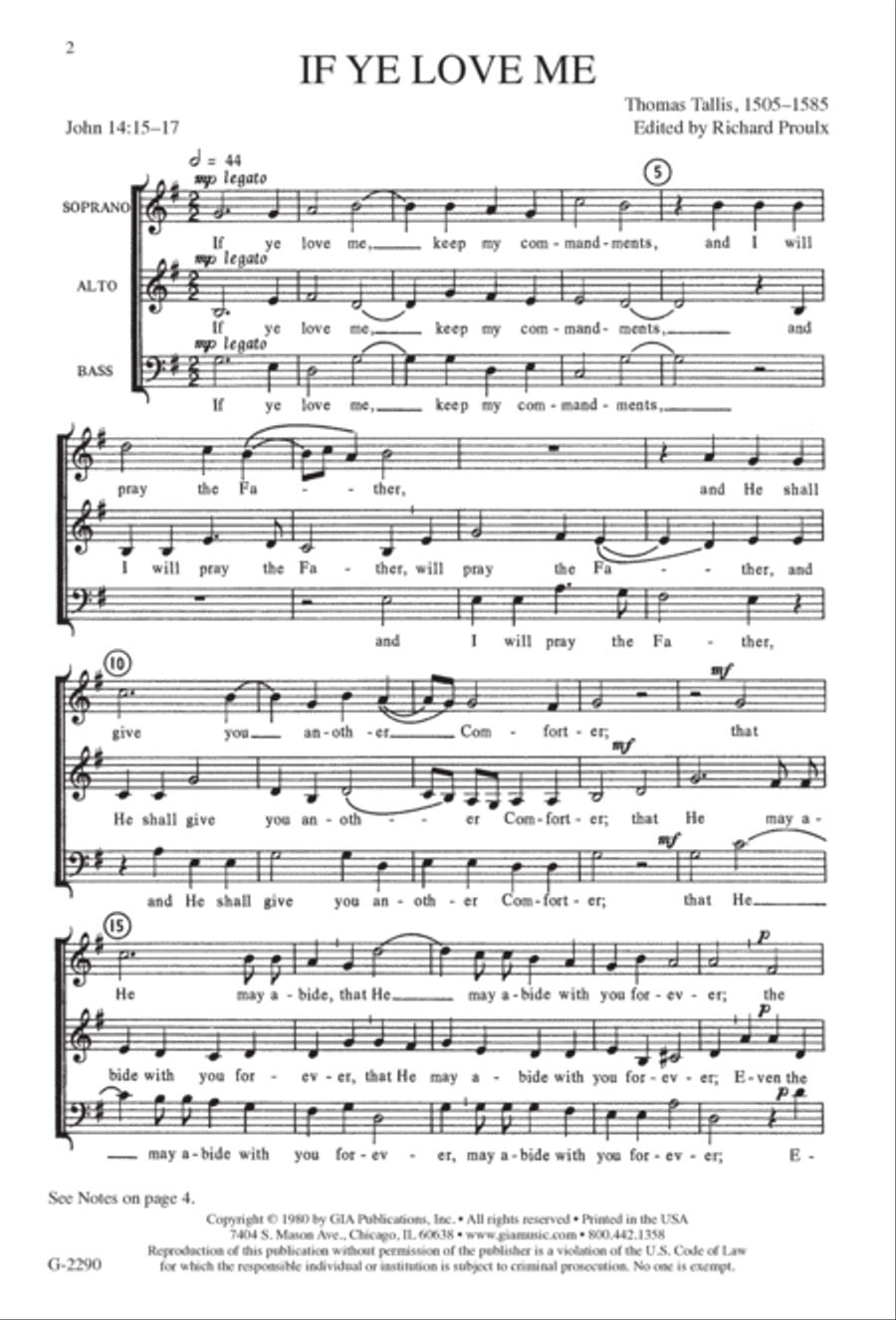 If Ye Love Me | Download Edition 3-Part scores gallery preview page 2