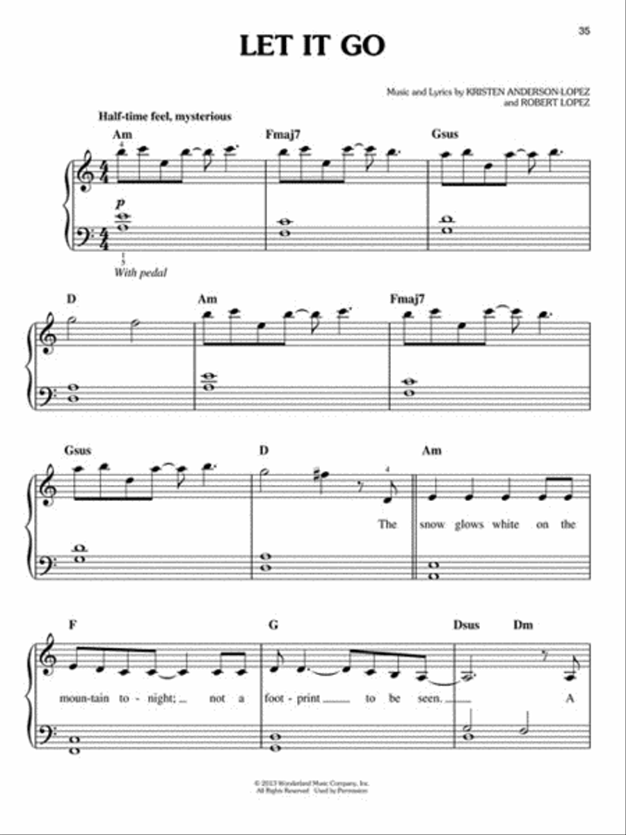 Frozen Easy Piano scores gallery preview page 4