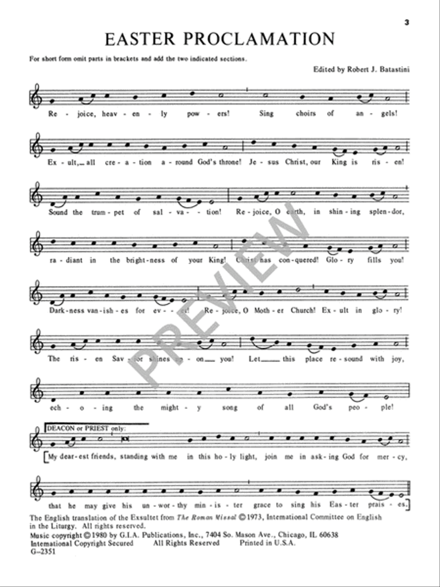 Exsultet Easter scores gallery preview page 3