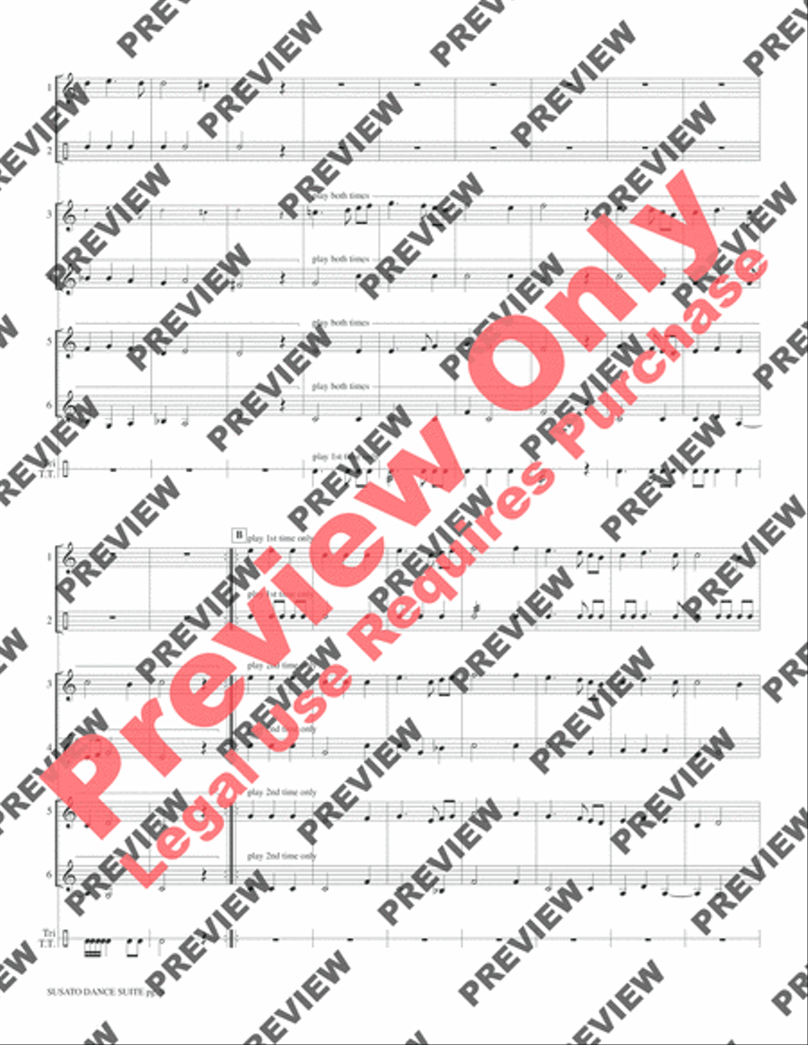 Susato Dance Suite (from Danserye) (1551) Small Ensemble scores gallery preview page 11