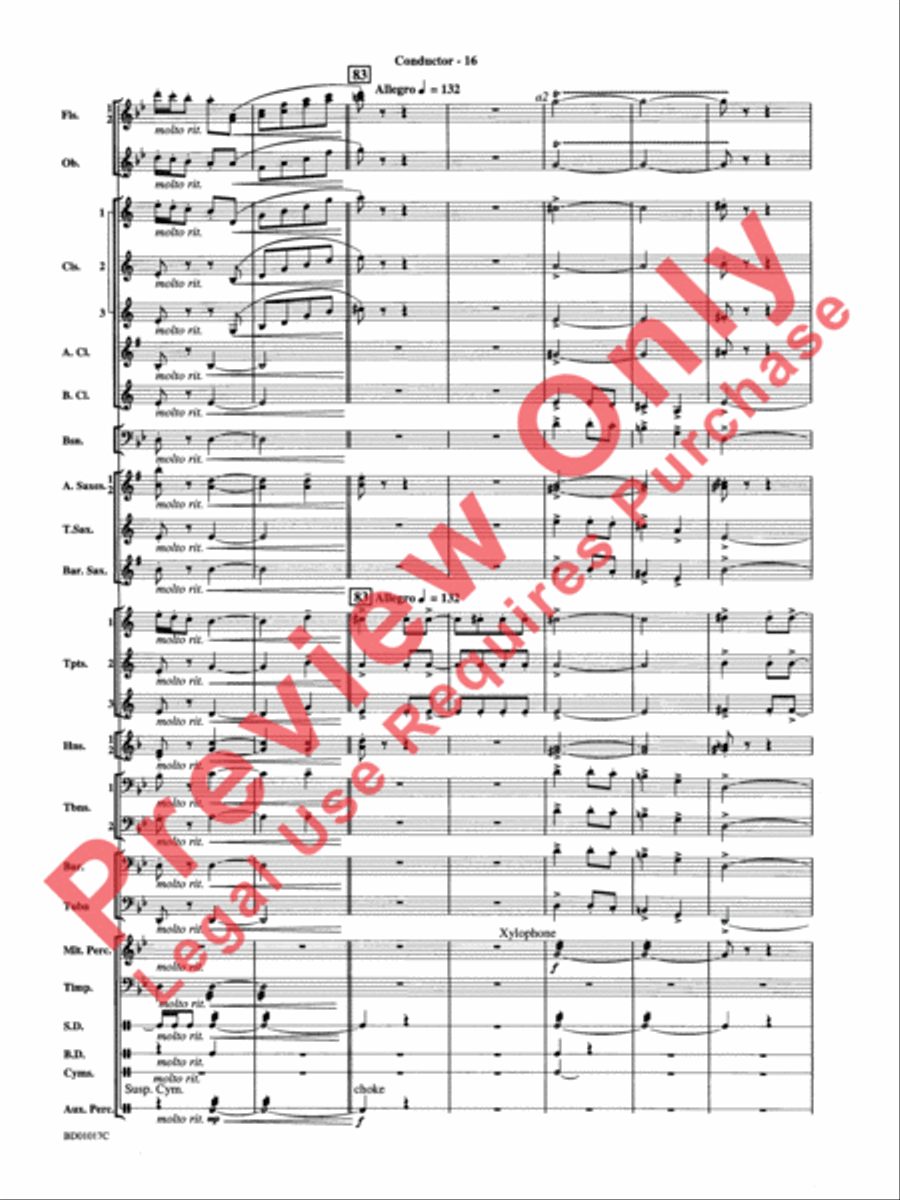 Outback Fantasy Concert Band scores gallery preview page 19