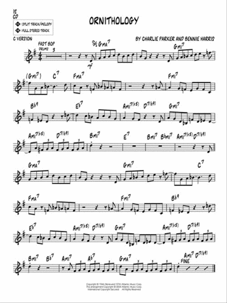 Charlie Parker C Instrument scores gallery preview page 6