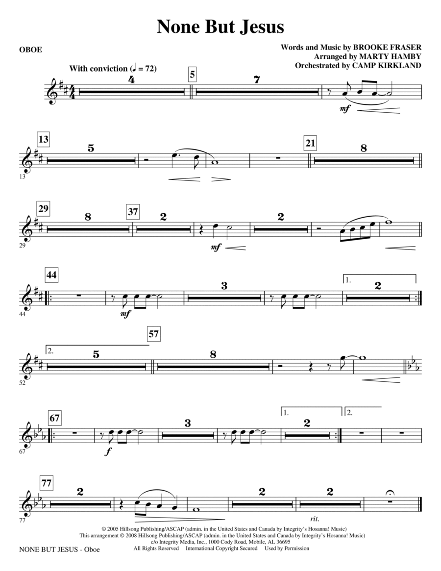 None But Jesus - Oboe Choir scores gallery preview page 1