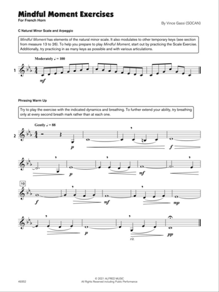 Mindful Moment (Sound Innovations Soloist, French Horn) Small Ensemble scores gallery preview page 2