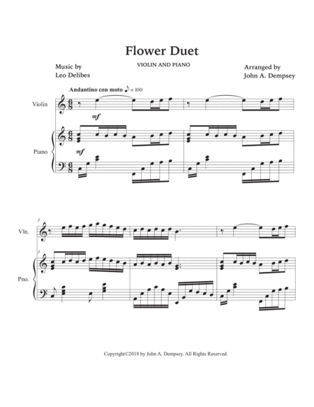 Flower Duet (Violin and Piano) image number null