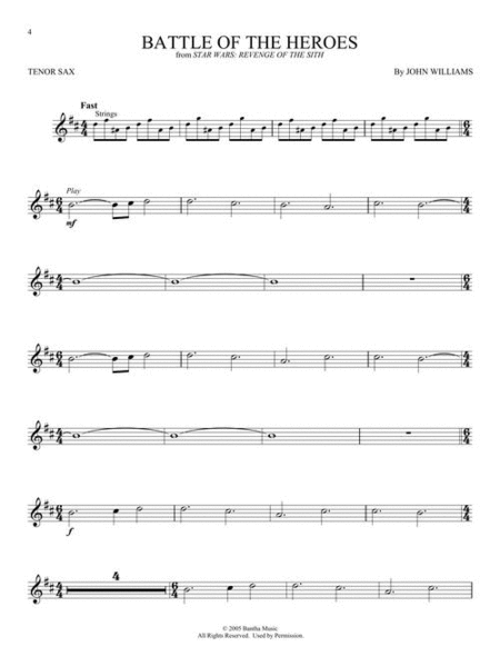 Star Wars – Instrumental Play-Along for Tenor Sax image number null