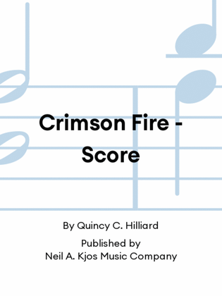 Book cover for Crimson Fire - Score