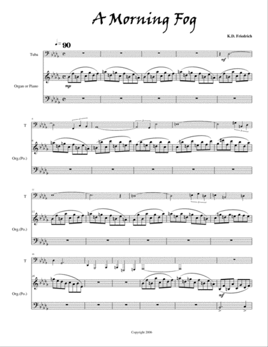 A Morning Fog A Morning Fog Brass Duet scores gallery preview page 1