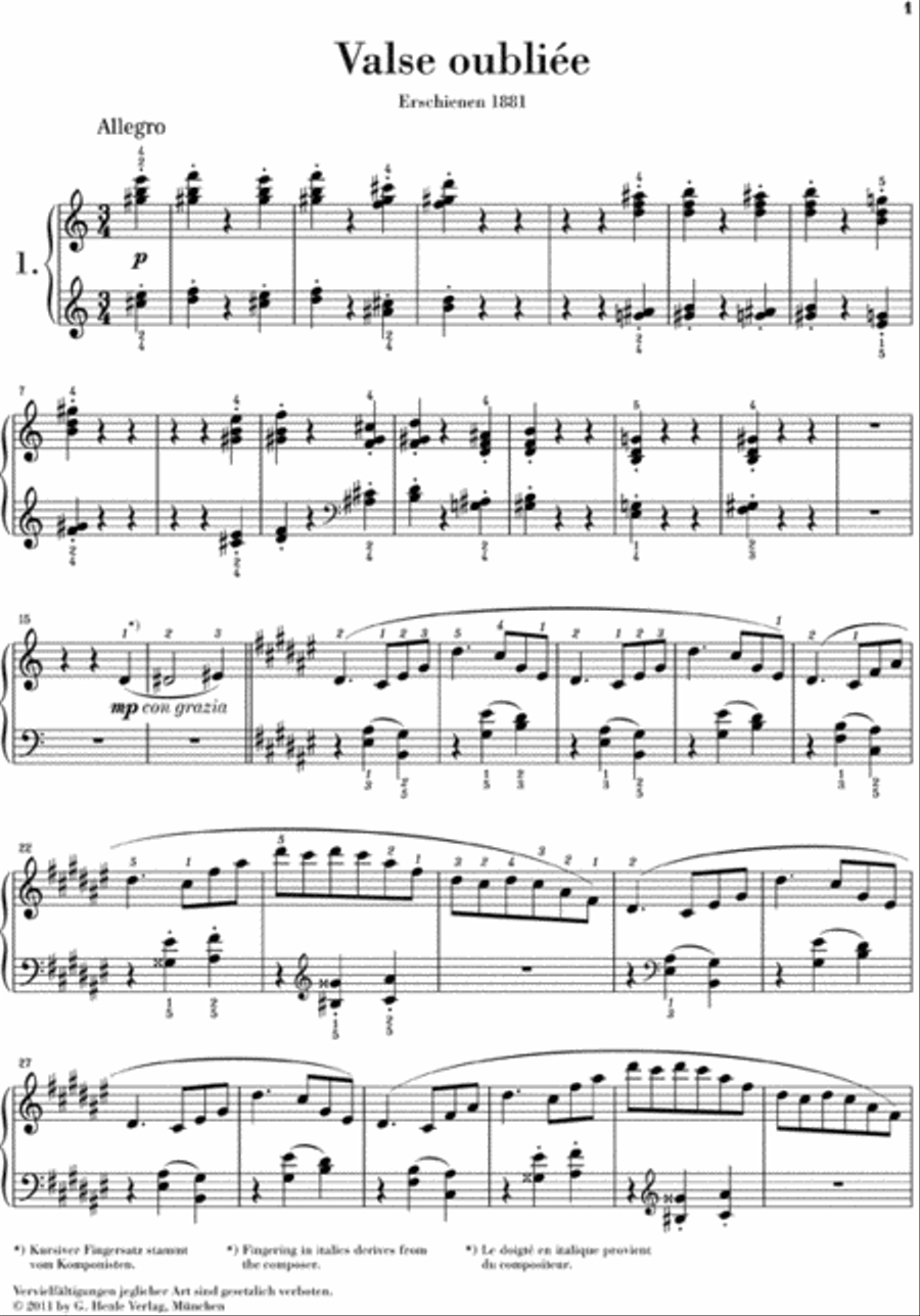 Valses oubliées Piano Solo scores gallery preview page 2