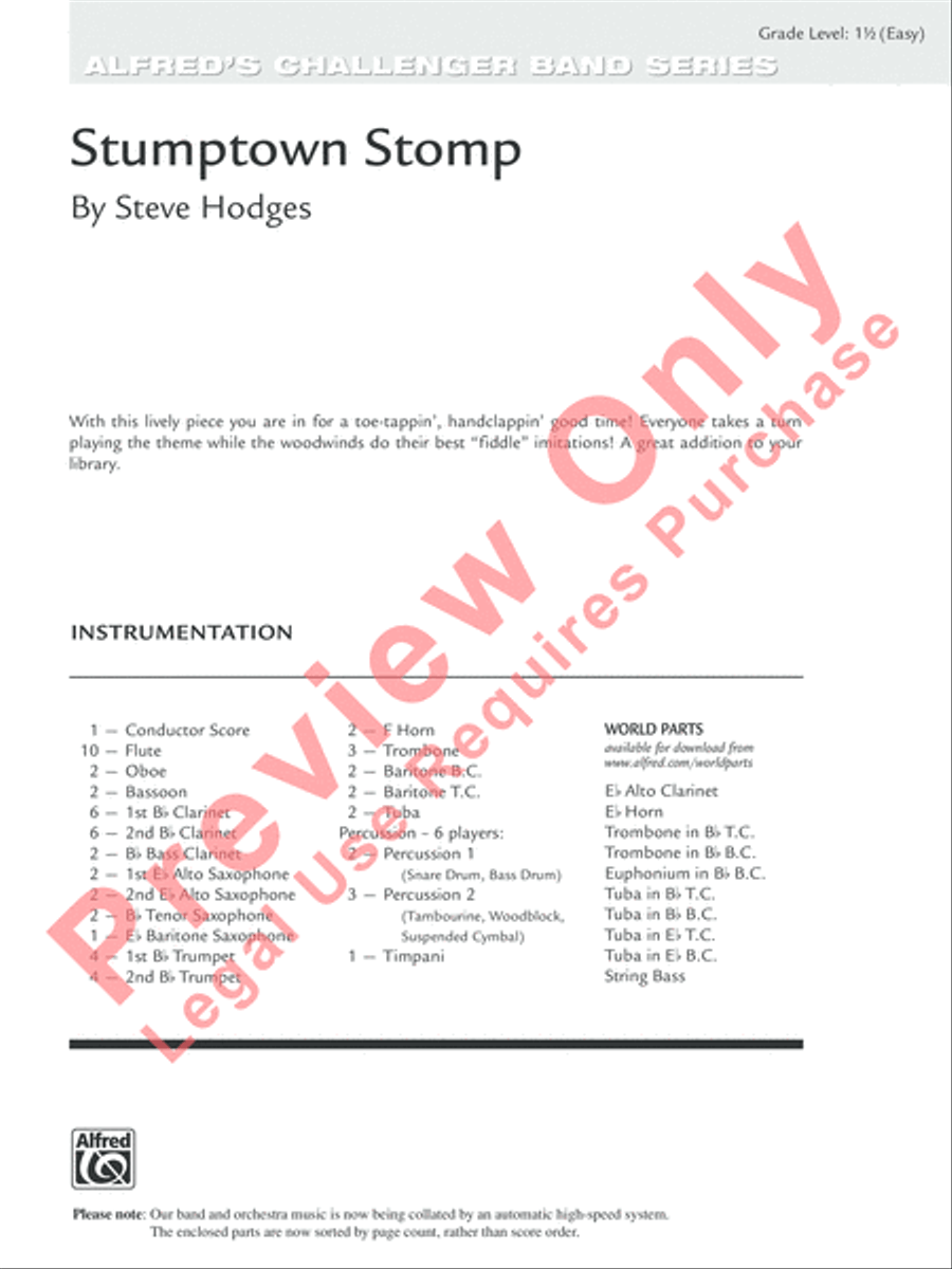 Stumptown Stomp Concert Band scores gallery preview page 2