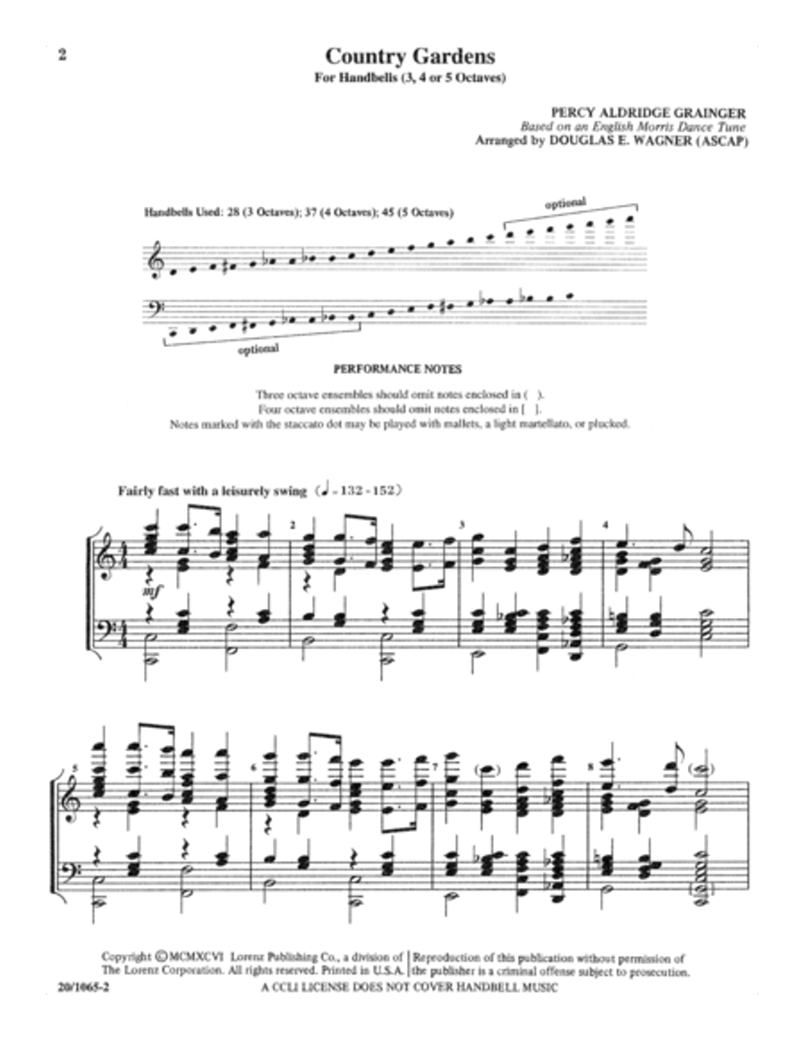 Country Gardens Country Gardens 5-Octaves scores gallery preview page 2
