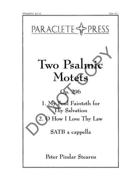 Two Psalmic Motets - Opus 296 image number null