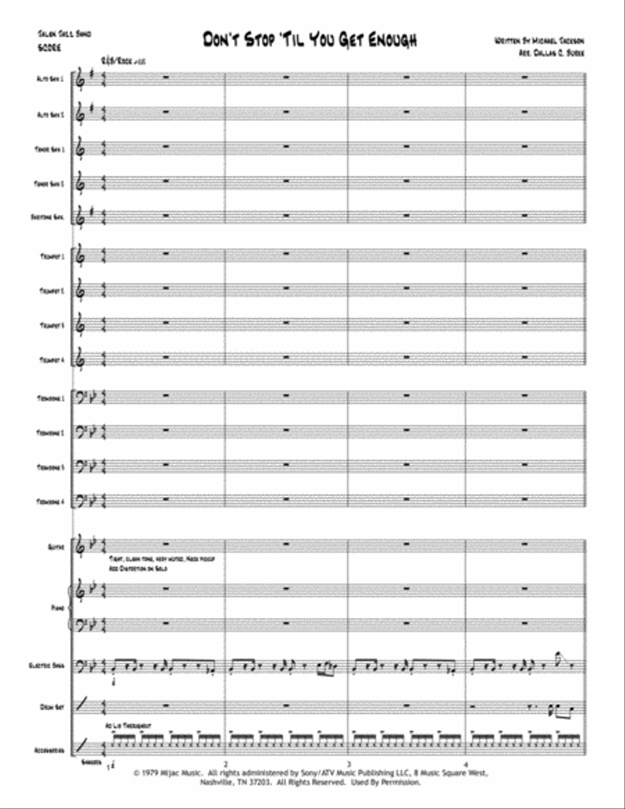 Don't Stop 'Till You Get Enough Jazz Ensemble scores gallery preview page 2