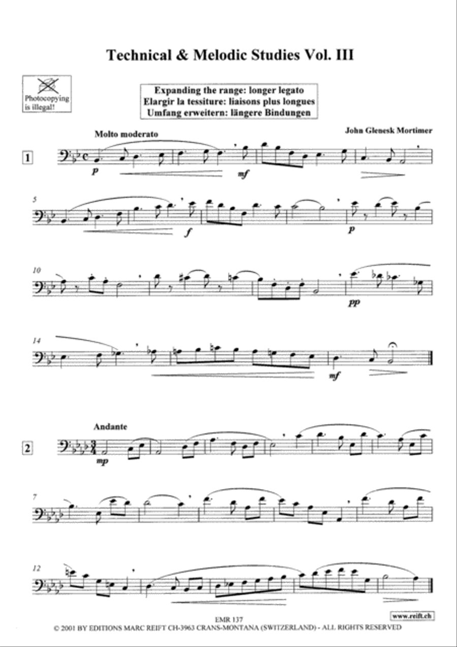 Technical & Melodic Studies Vol. 3 Trombone scores gallery preview page 3