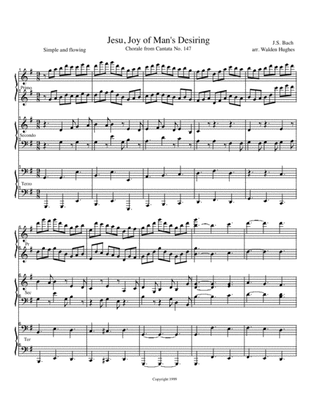 Jesu Joy for Piano Trio (1 Piano 6 Hands)