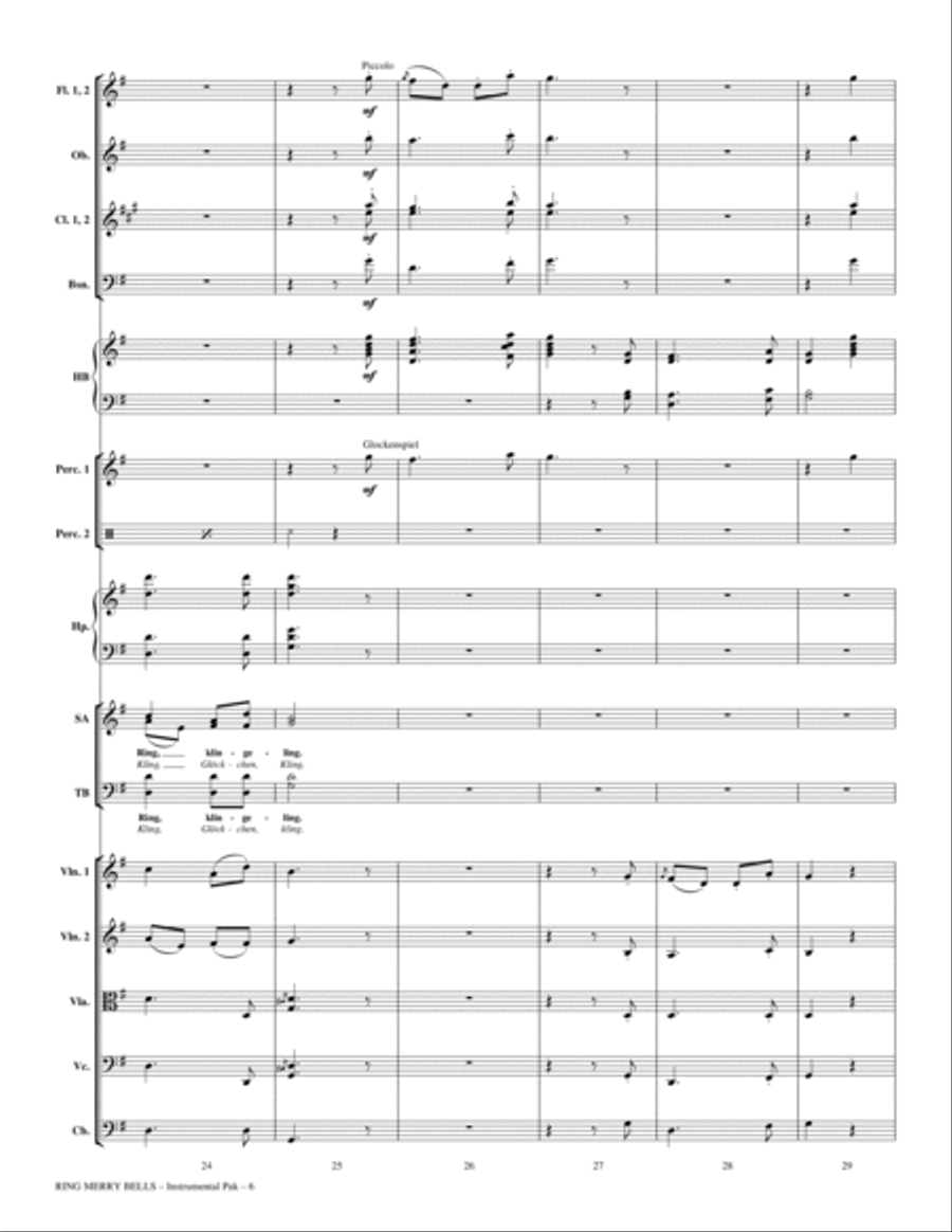 Ring Merry Bells - Full Score Choir scores gallery preview page 5