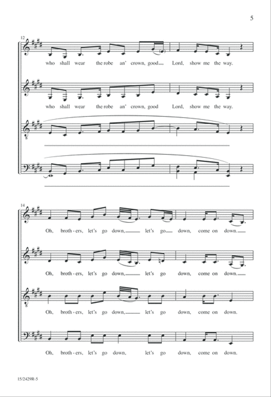 Down to the River to Pray Divisi scores gallery preview page 5