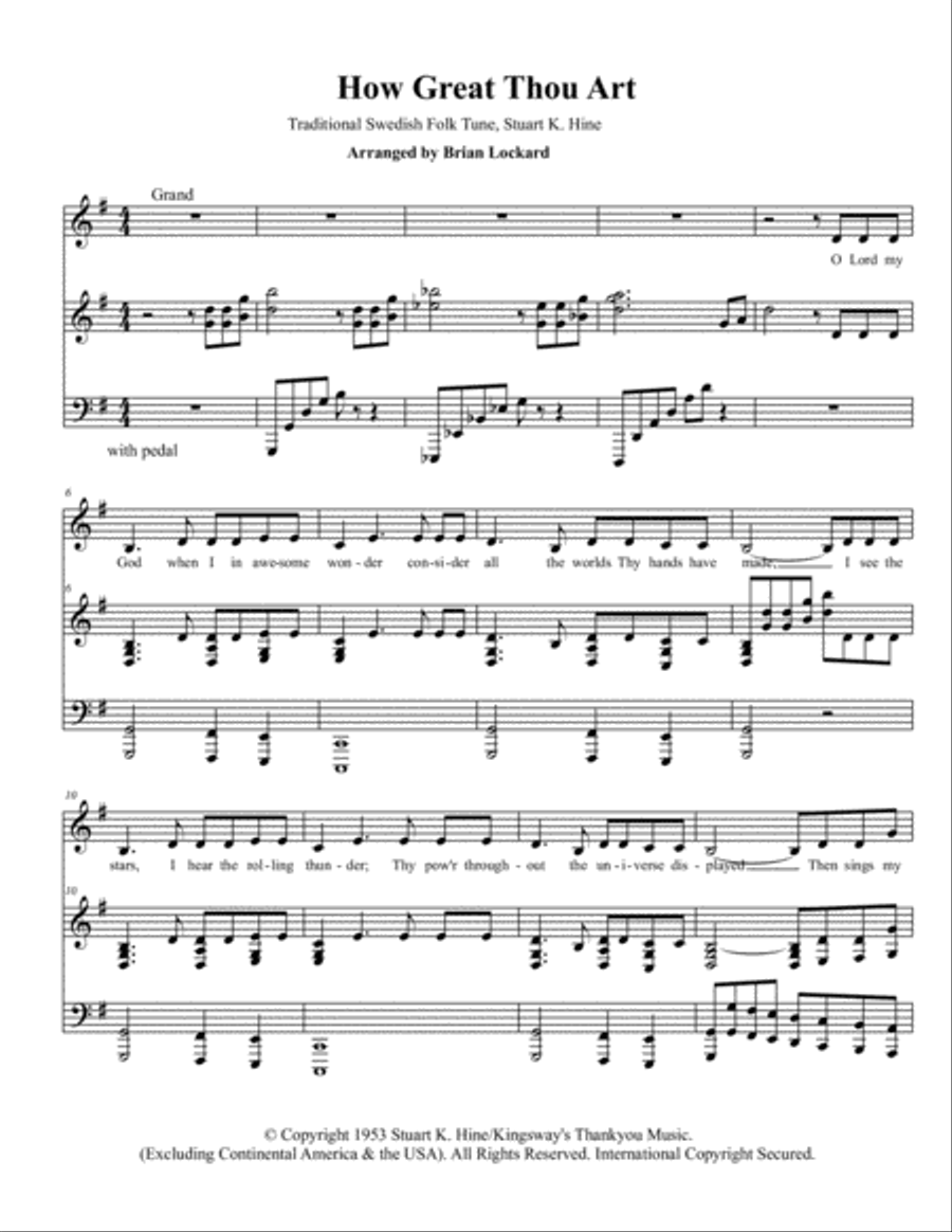 How Great Thou Art Voice scores gallery preview page 1