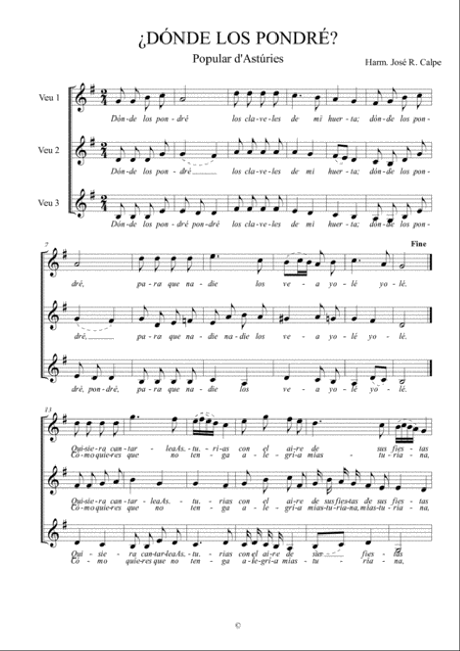 DÓNDE LOS PONDRÉ SSA scores gallery preview page 1