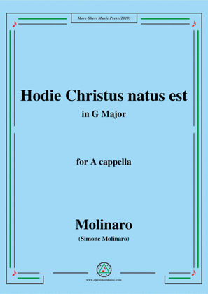 Book cover for Molinaro-Hodie Christus natus est,in G Major,for A cappella